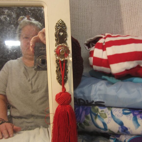 VTG 90'S MIRROR W/COFFEE MOTIF, LOOKS LIKE A DOOR - Picture 3 of 7